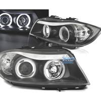 FARI BMW E90 E91 05-08 ANGEL EYES CCFL FONDO NERO