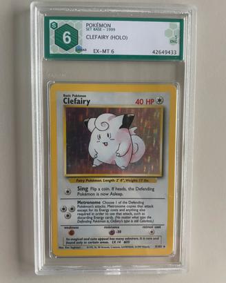 Carta Pokemon Clefairy set base graad 6