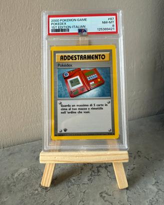 Pokédex PSA 8 Set Base 1ST edition italiana