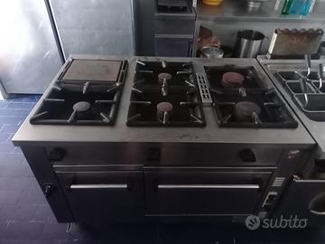 Cucina a gas professionale isola