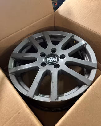 4 Cerchi in lega MSW 22 gray silver 5 fori 16”