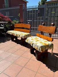panche da taverna in legno con cuscino