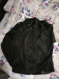 giacca antivento nera esercito