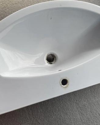 Lavandino da bagno in ceramica - cm 107 x 48x 10