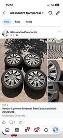 Pneumatici invernali pirelli winter 2 con cerchi