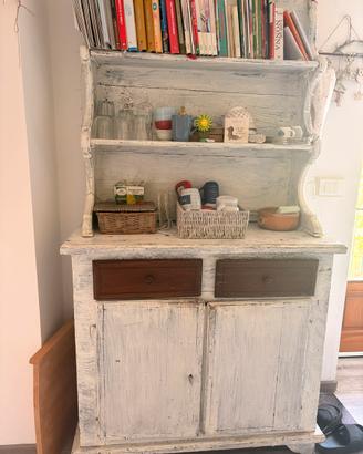 Credenza/dispensa rustica antica in legno vintage