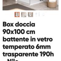 Box doccia 90x100 porta a battente 