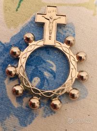 Anello Rosario Da Dito Decina Metallo Argentato C