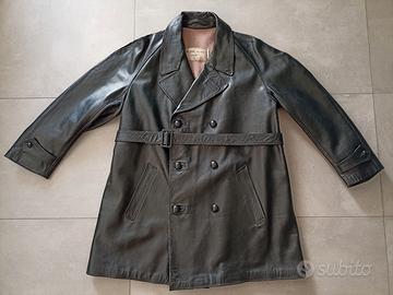 Giaccone Doppiopetto in Pelle Vintage Anni 50/60