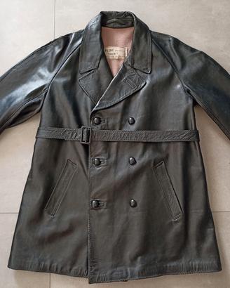 Giaccone Doppiopetto in Pelle Vintage Anni 50/60