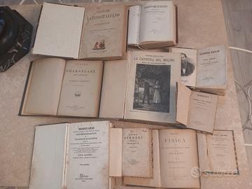 Lotto 10 libri antichi vecchi