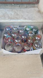 Barattoli in vetro decorati