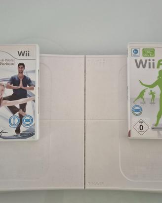 Wii balance con Wii fit plus e yoga e pilates wo