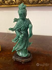 Scultura Orientale in Pietra Dura (tipo Giada)