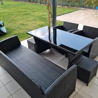 Salottino da esterno in Rattan