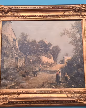 Paesaggio olio su tela di Leon Legat