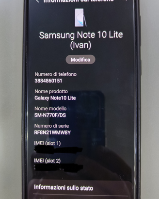Samsung Note 10 Lite