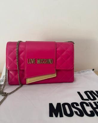 Love Moschino borsa a tracolla fucsia/oro - Nuova