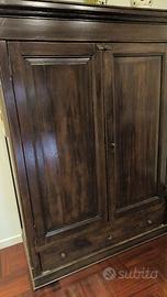 Armadio primi '900 legno massello