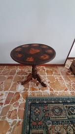 Tavolino intarsiato arredo salotto 