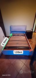 Letto una piazza e mezzo con rete ergonomica elett