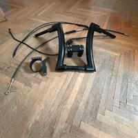 Manubrio alto + riser + cavi