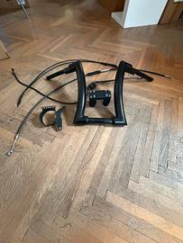 Manubrio alto + riser + cavi