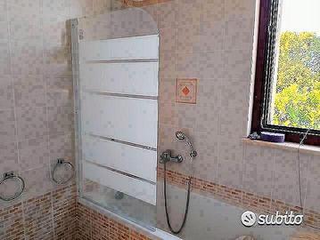 Parete vetro paraschizzi da vasca da bagno 