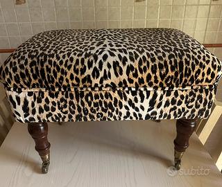 Coppia Pouf Poggiapiedi Maculati Vintage