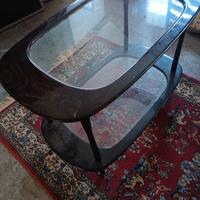 Tavolino da salotto vintage a due piani