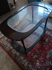 Tavolino da salotto vintage a due piani