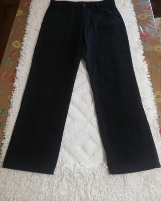 Pantaloni  Zara Uomo Cotone Blu Navy Taglia 42 IT 
