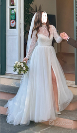Abito da sposa artiginale su misura - taglia XS/S
