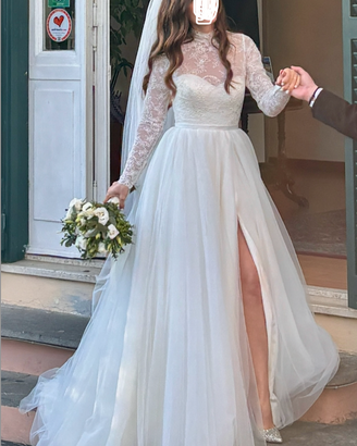 Abito da sposa artiginale su misura - taglia XS/S
