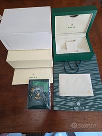 Set completo scatola orologio Rolex nuova 