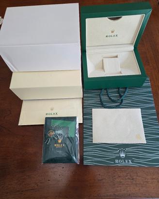 Set completo scatola orologio Rolex nuova 