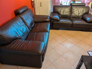 Coppia divani in vera pelle Dondi Salotti 