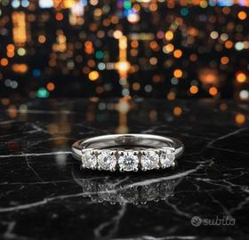 anello oro bianco 18 kt reviere brillante