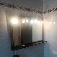 specchio parete vintage con luci 