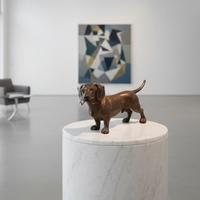 Bassotto statua in fusione 36 cm