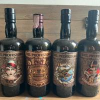 Bottiglie di gin del professore