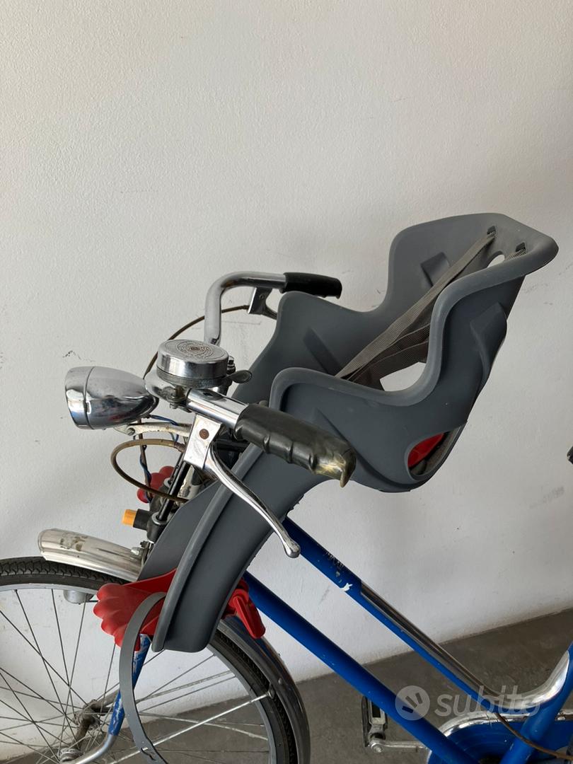 Seggiolino Anteriore Bicicletta Rabbit - Per Bambini 9 Mesi-3 Anni, Fino A 15 Kg, Argento