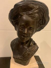 Scultura Bronzo Scugnizzo De Martino  1950