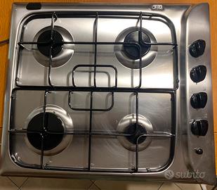 Piano cottura INDESIT 4 fuochi inox 60 cm