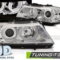 Fari 3D Angel Eyes BMW Serie 3 E90/91 05-08 Chrome