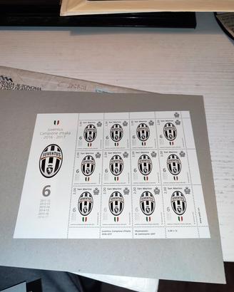 Lotto di 3 fogli francobolli Juventus campione