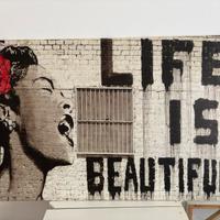 Canvas 100x70 Life is beautiful - quadro blues