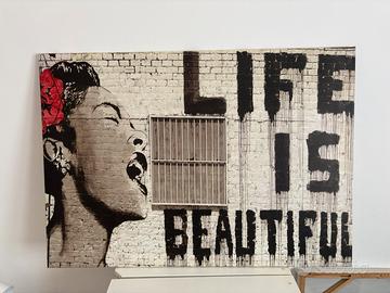 Canvas 100x70 Life is beautiful - quadro blues