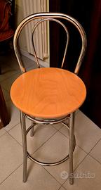 Sgabello alto cucina/bar metallo e legno 