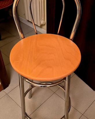 Sgabello alto cucina/bar metallo e legno 